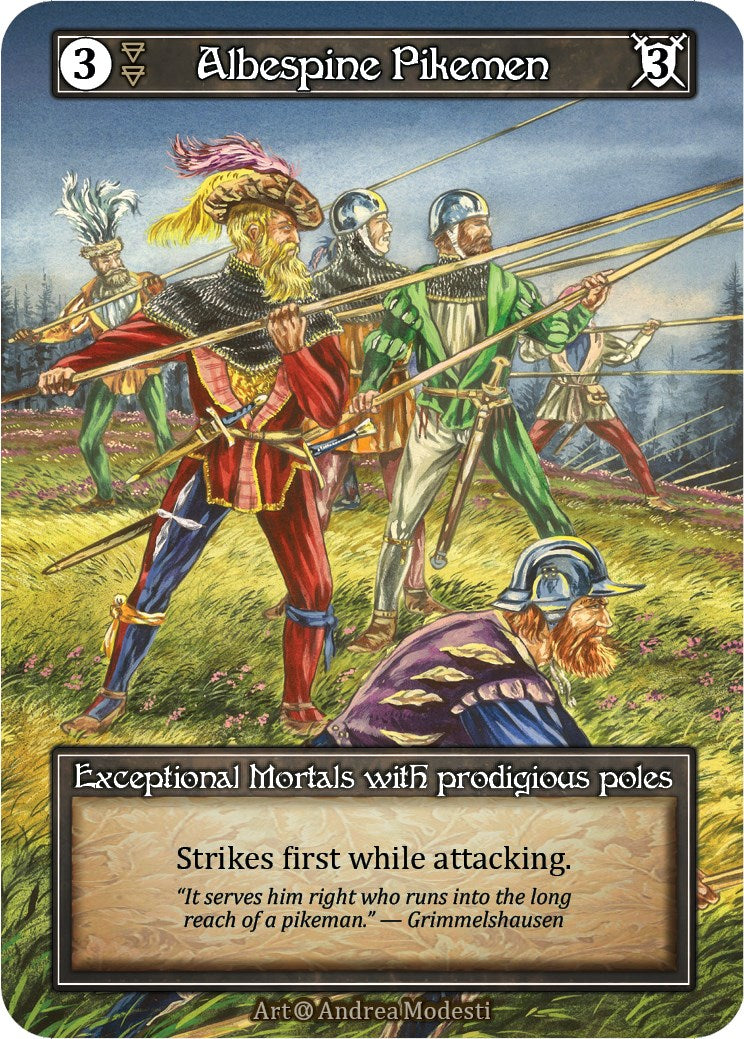 Albespine Pikemen (Foil) [Alpha] | Exor Games New Glasgow