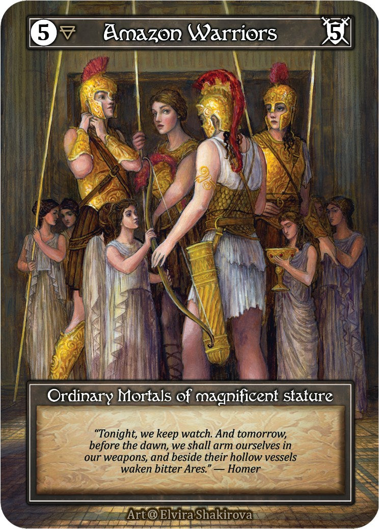 Amazon Warriors (Foil) [Alpha] | Exor Games New Glasgow