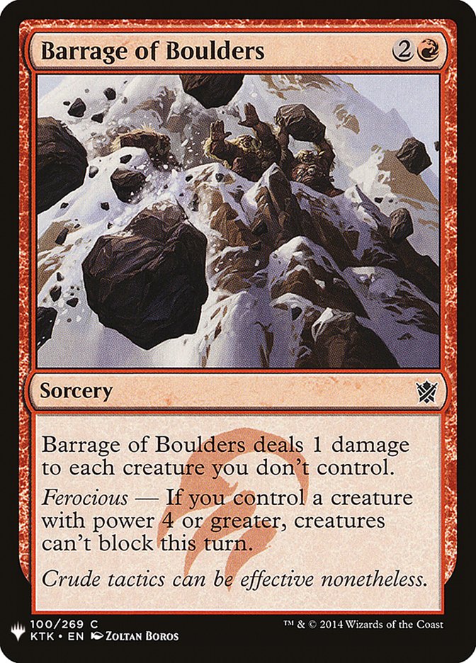 Barrage of Boulders [Mystery Booster] | Exor Games New Glasgow