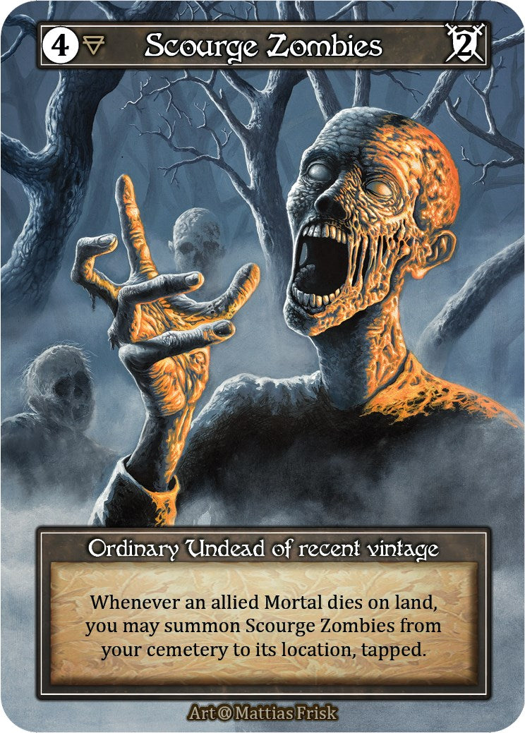 Scourge Zombies (Foil) [Alpha] | Exor Games New Glasgow