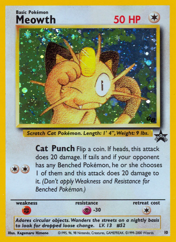 Meowth (10) [Wizards of the Coast: Black Star Promos] | Exor Games New Glasgow