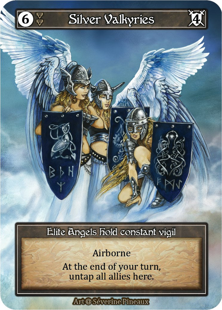 Silver Valkyries (Foil) [Alpha] | Exor Games New Glasgow