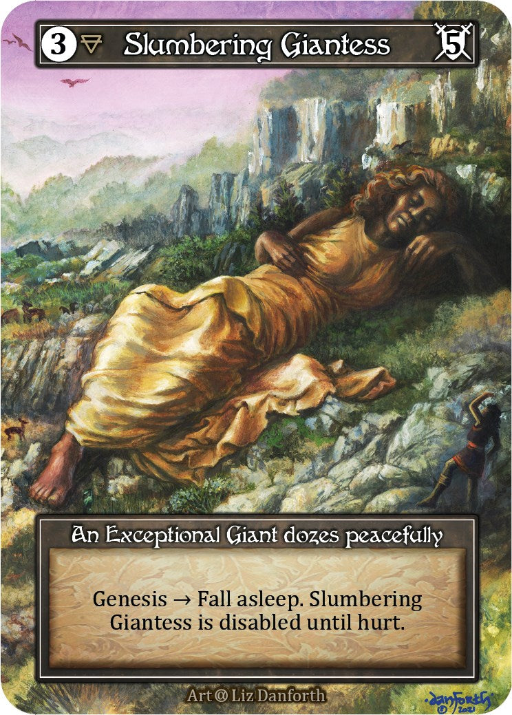 Slumbering Giantess (Foil) [Alpha] | Exor Games New Glasgow