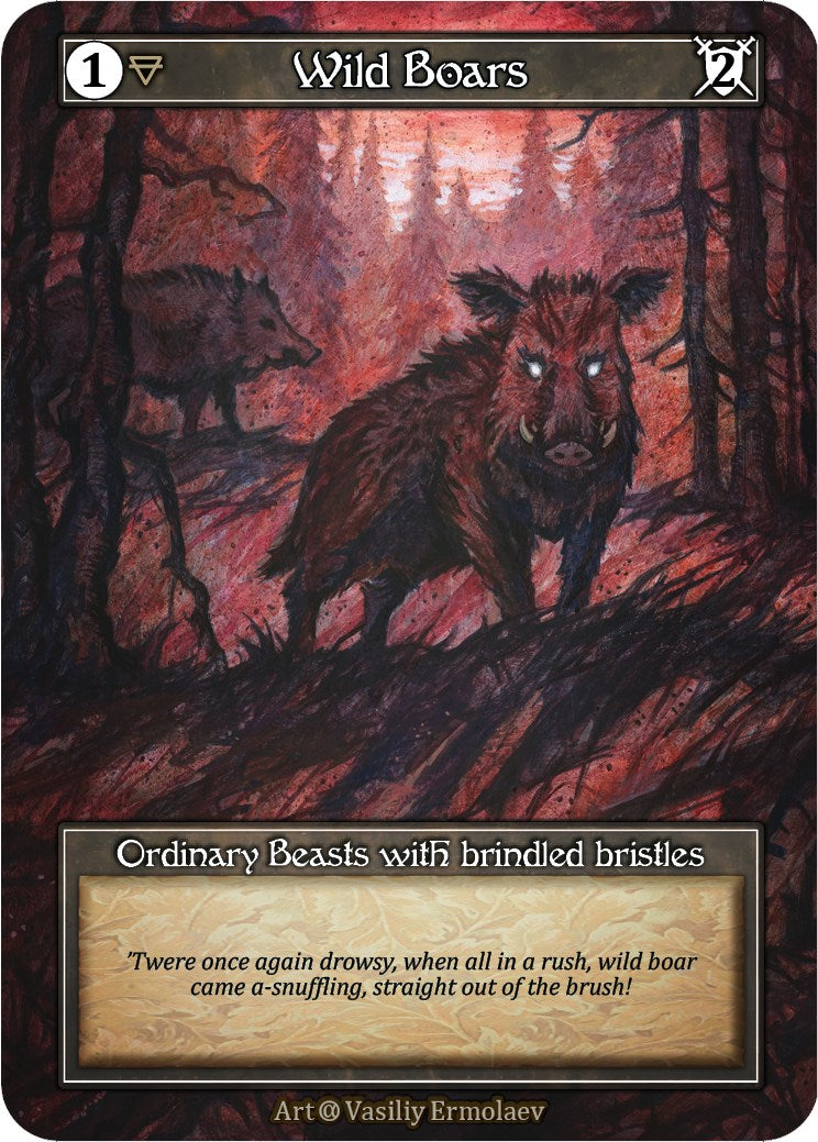 Wild Boars (Foil) [Alpha] | Exor Games New Glasgow