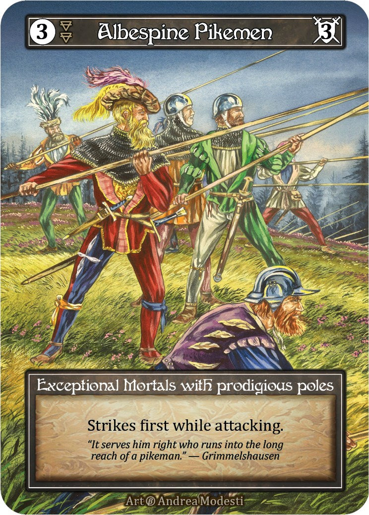 Albespine Pikemen (Foil) [Beta] | Exor Games New Glasgow