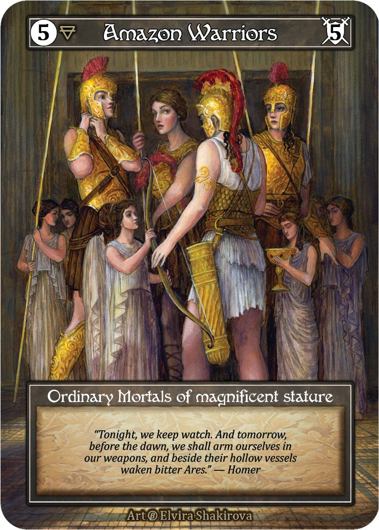 Amazon Warriors (Foil) [Beta] | Exor Games New Glasgow