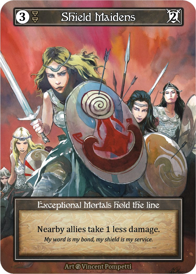 Shield Maidens (Foil) [Beta] | Exor Games New Glasgow