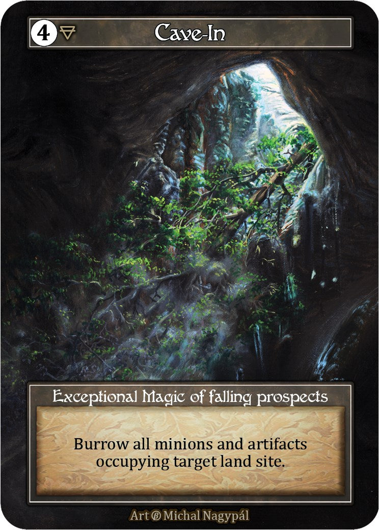 Cave-In (Foil) [Beta] | Exor Games New Glasgow