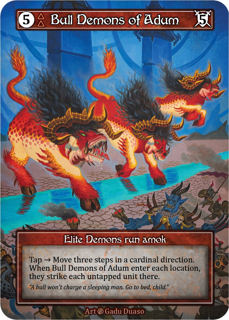 Bull Demons of Adum (Foil) [Beta] | Exor Games New Glasgow