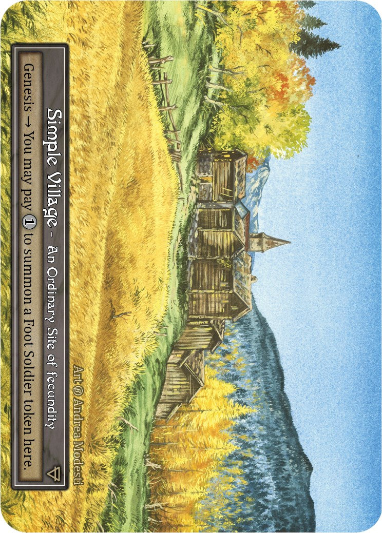 Simple Village (Foil) [Beta] | Exor Games New Glasgow