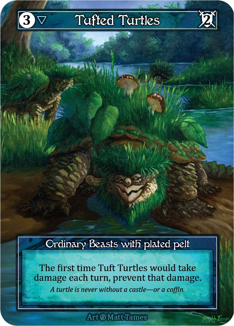 Tufted Turtles (Foil) [Beta] | Exor Games New Glasgow