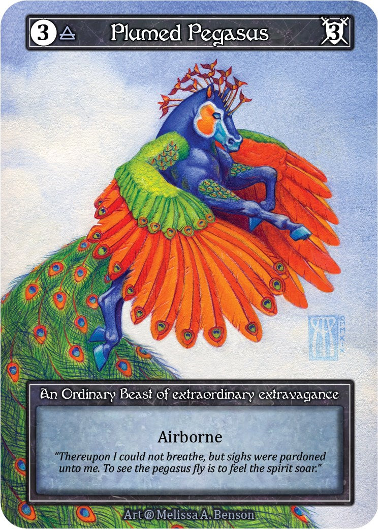 Plumed Pegasus (Foil) [Beta] | Exor Games New Glasgow