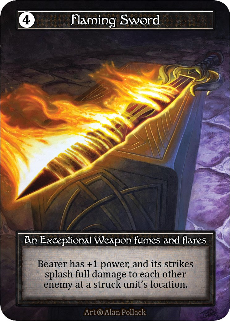 Flaming Sword (Foil) [Beta] | Exor Games New Glasgow