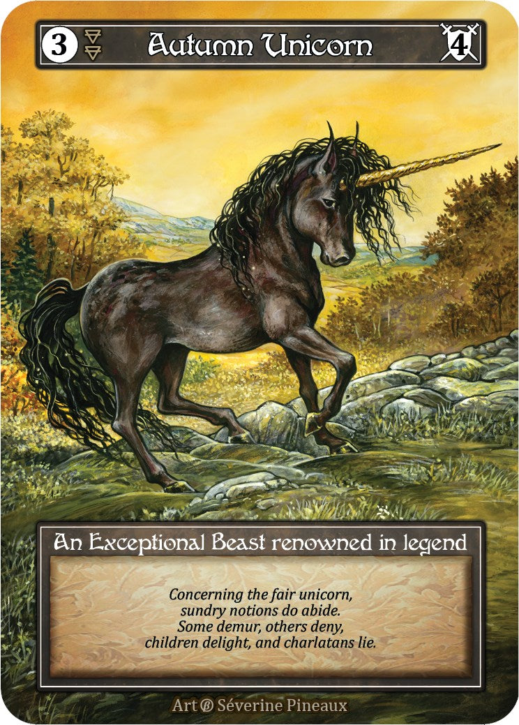 Autumn Unicorn (Foil) [Beta] | Exor Games New Glasgow