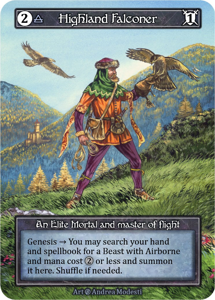 Highland Falconer (Foil) [Beta] | Exor Games New Glasgow