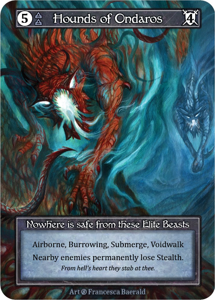 Hounds of Ondaros (Foil) [Beta] | Exor Games New Glasgow