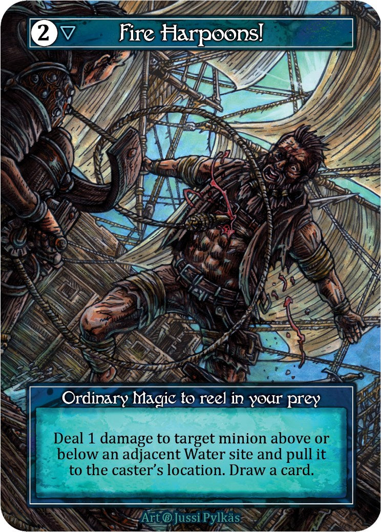 Fire Harpoons! (Foil) [Beta] | Exor Games New Glasgow
