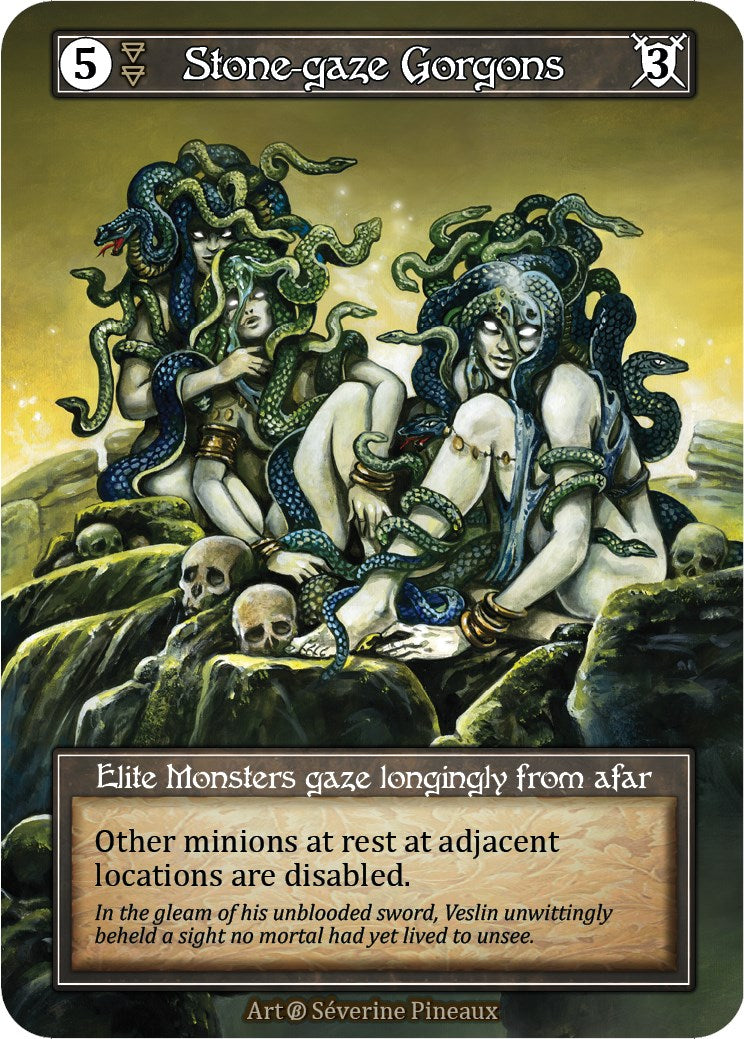 Stone-gaze Gorgons (Foil) [Beta] | Exor Games New Glasgow