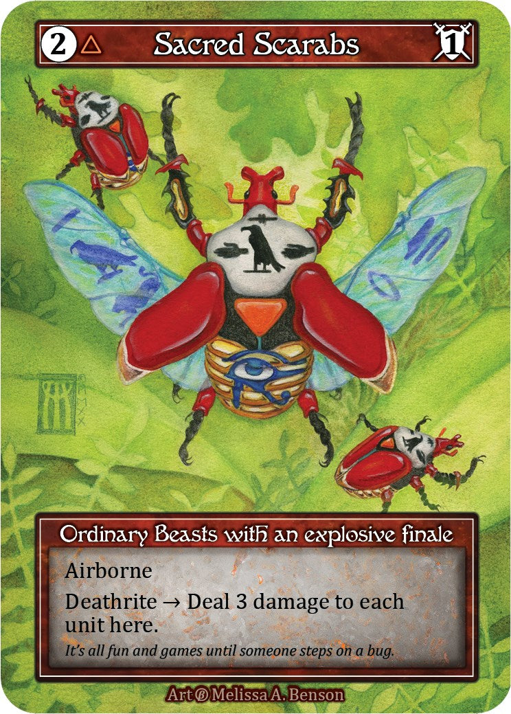 Sacred Scarabs (Foil) [Beta] | Exor Games New Glasgow