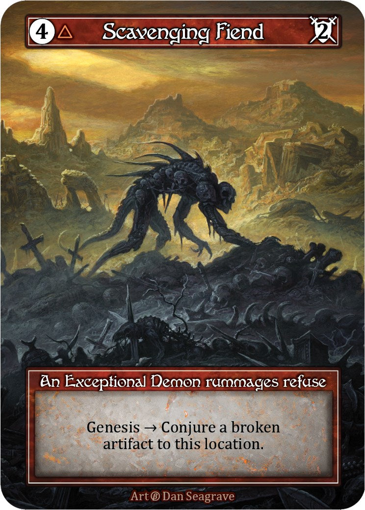 Scavenging Fiend (Foil) [Beta] | Exor Games New Glasgow