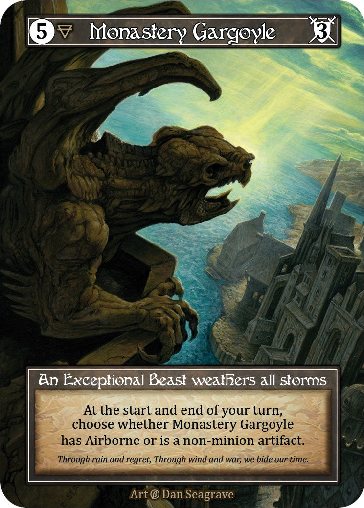 Monastery Gargoyle (Foil) [Beta] | Exor Games New Glasgow