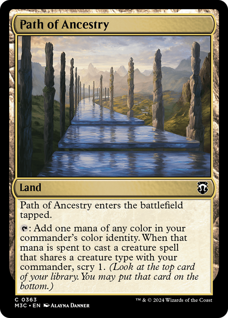 Path of Ancestry (Ripple Foil) [Modern Horizons 3 Commander] | Exor Games New Glasgow