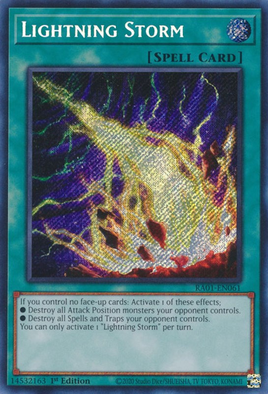 Lightning Storm [RA01-EN061] Secret Rare | Exor Games New Glasgow