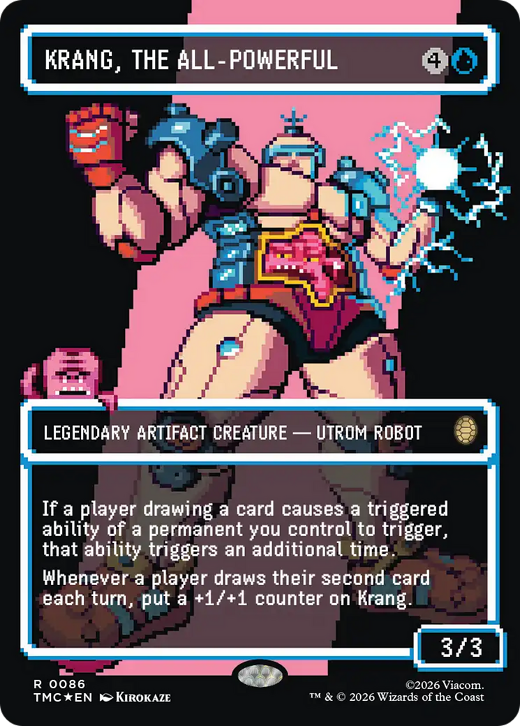 Krang, the All-Powerful (Borderless) (Surge Foil) [Teenage Mutant Ninja Turtles Commander] | Exor Games New Glasgow