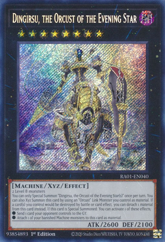 Dingirsu, the Orcust of the Evening Star [RA01-EN040] Secret Rare | Exor Games New Glasgow