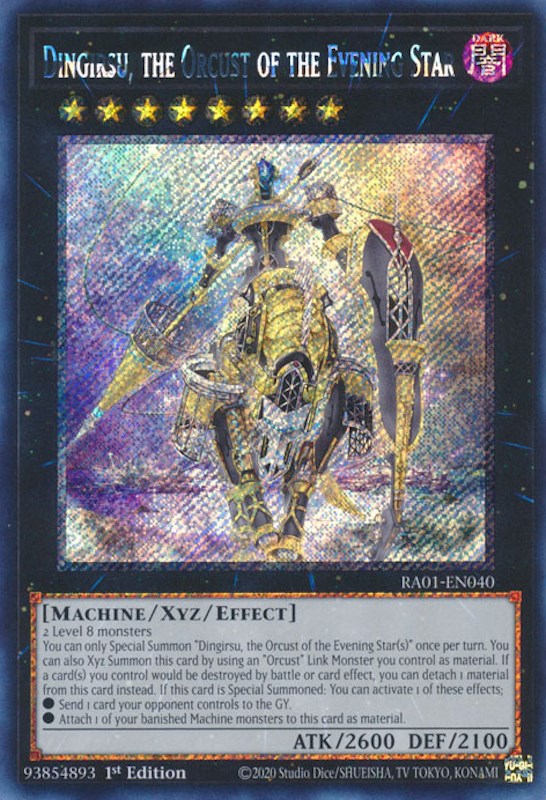 Dingirsu, the Orcust of the Evening Star [RA01-EN040] Platinum Secret Rare | Exor Games New Glasgow