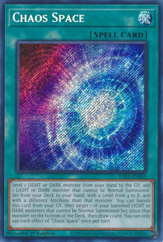 Chaos Space [RA01-EN065] Secret Rare | Exor Games New Glasgow