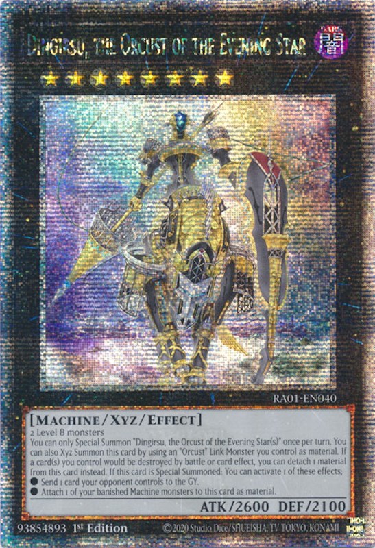 Dingirsu, the Orcust of the Evening Star [RA01-EN040] Quarter Century Secret Rare | Exor Games New Glasgow