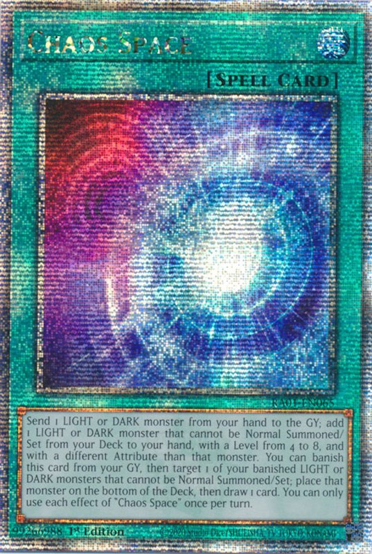 Chaos Space [RA01-EN065] Quarter Century Secret Rare | Exor Games New Glasgow