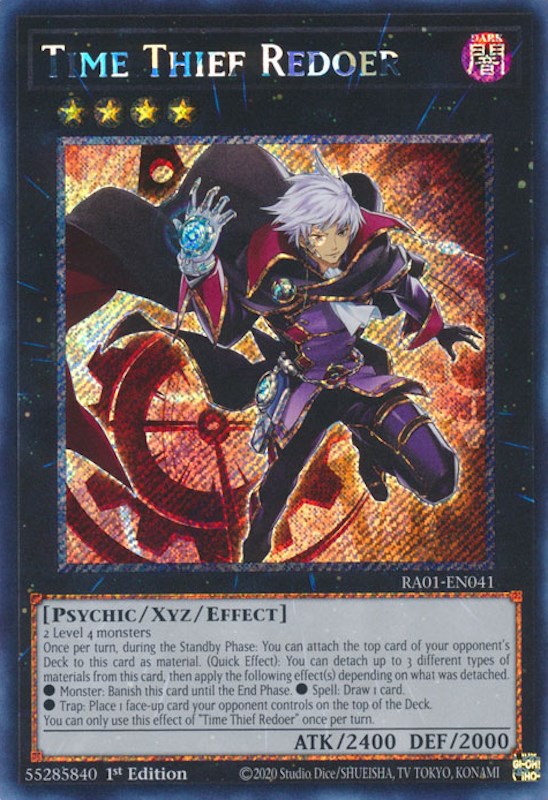 Time Thief Redoer [RA01-EN041] Platinum Secret Rare | Exor Games New Glasgow