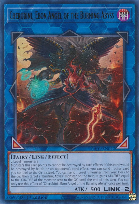 Cherubini, Ebon Angel of the Burning Abyss [RA01-EN042] Ultra Rare | Exor Games New Glasgow