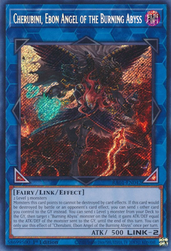 Cherubini, Ebon Angel of the Burning Abyss [RA01-EN042] Secret Rare | Exor Games New Glasgow