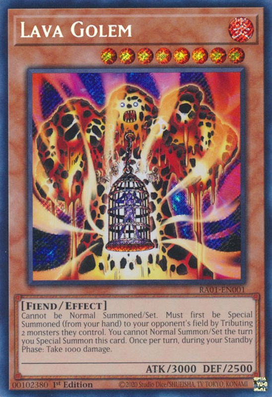 Lava Golem [RA01-EN001] Secret Rare | Exor Games New Glasgow