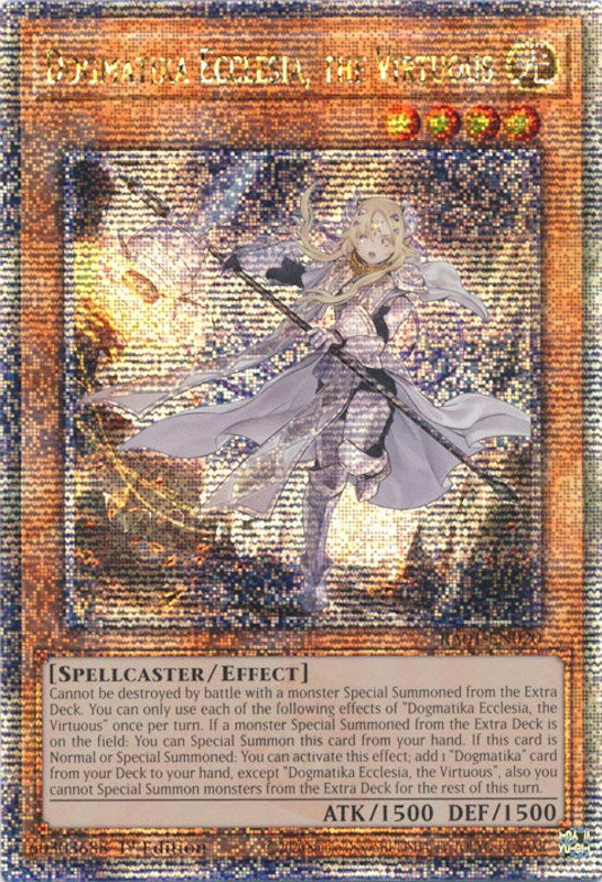 Dogmatika Ecclesia, the Virtuous [RA01-EN020] Quarter Century Secret Rare | Exor Games New Glasgow