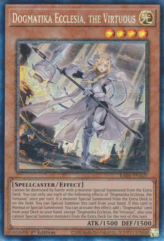 Dogmatika Ecclesia, the Virtuous [RA01-EN020] Prismatic Collector's Rare | Exor Games New Glasgow