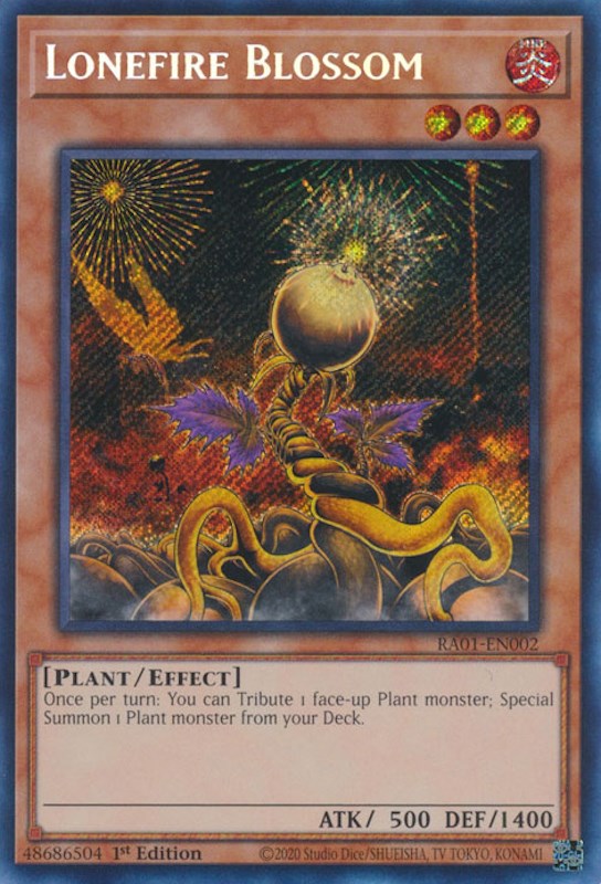 Lonefire Blossom [RA01-EN002] Secret Rare | Exor Games New Glasgow