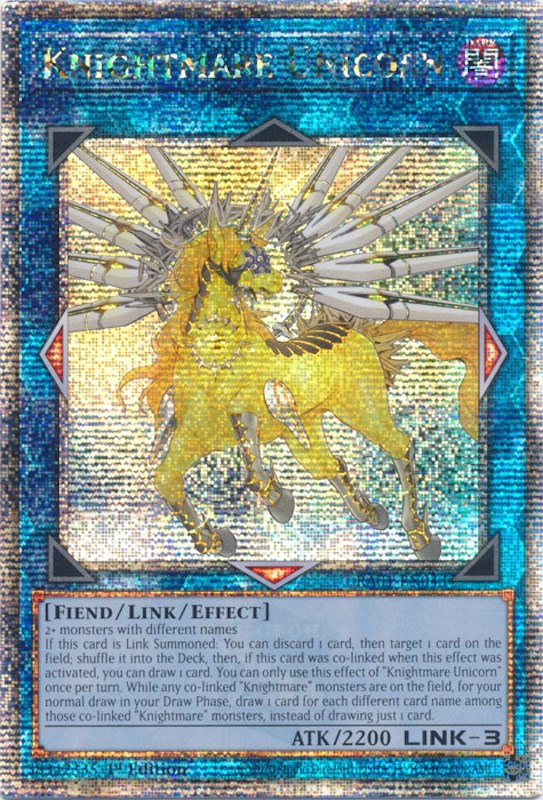 Knightmare Unicorn [RA01-EN043] Quarter Century Secret Rare | Exor Games New Glasgow