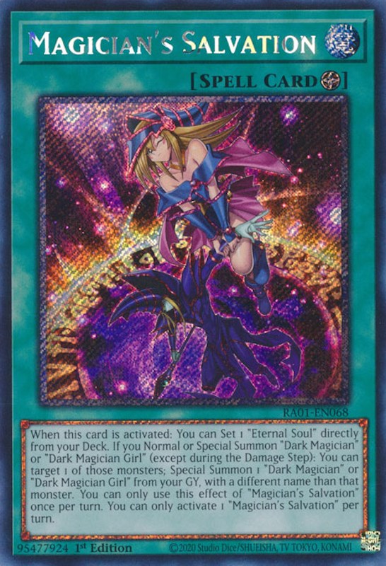 Magician's Salvation [RA01-EN068] Platinum Secret Rare | Exor Games New Glasgow