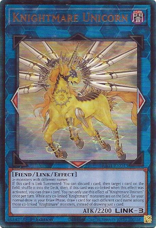 Knightmare Unicorn [RA01-EN043] Prismatic Ultimate Rare | Exor Games New Glasgow