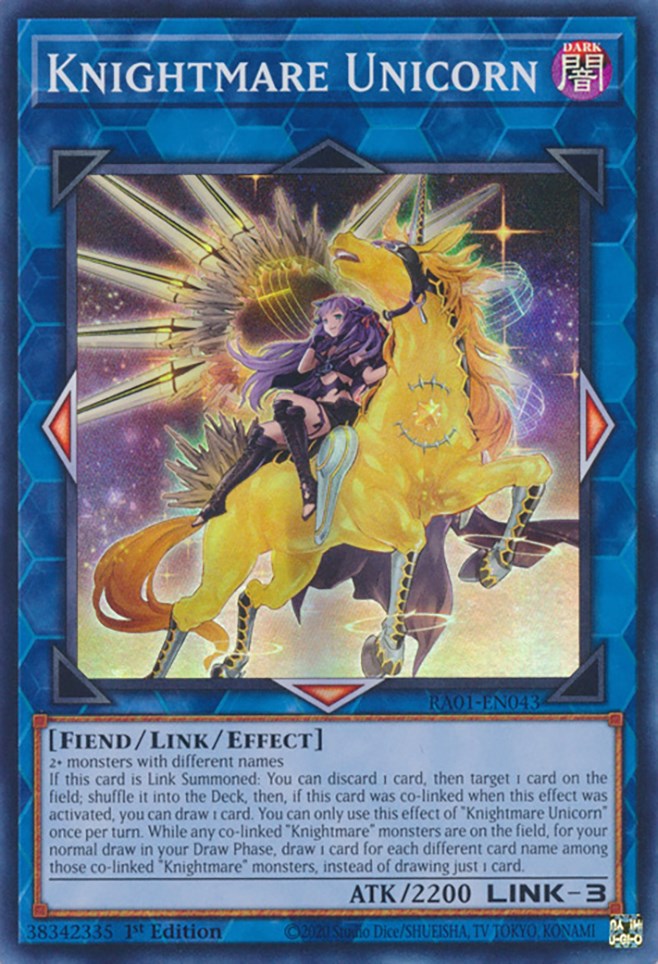 Knightmare Unicorn (Alternate Art) [RA01-EN043] Super Rare | Exor Games New Glasgow