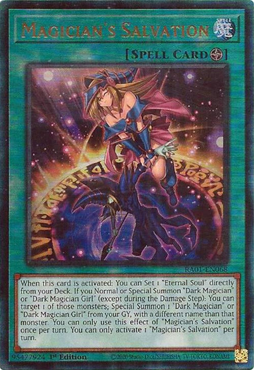 Magician's Salvation [RA01-EN068] Prismatic Ultimate Rare | Exor Games New Glasgow