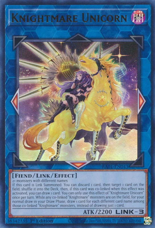 Knightmare Unicorn (Alternate Art) [RA01-EN043] Ultra Rare | Exor Games New Glasgow