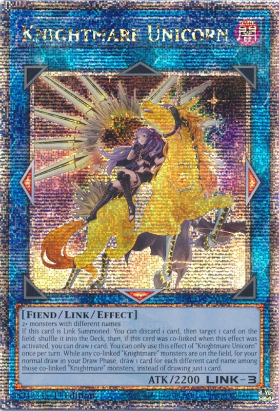 Knightmare Unicorn (Alternate Art) [RA01-EN043] Quarter Century Secret Rare | Exor Games New Glasgow