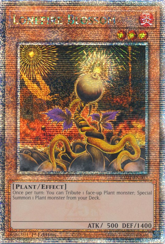 Lonefire Blossom [RA01-EN002] Quarter Century Secret Rare | Exor Games New Glasgow