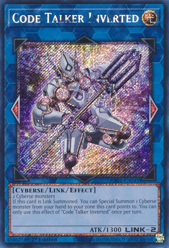 Code Talker Inverted [RA01-EN045] Platinum Secret Rare | Exor Games New Glasgow