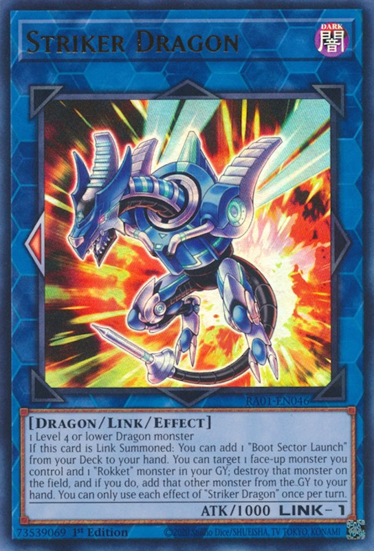 Striker Dragon [RA01-EN046] Ultra Rare | Exor Games New Glasgow
